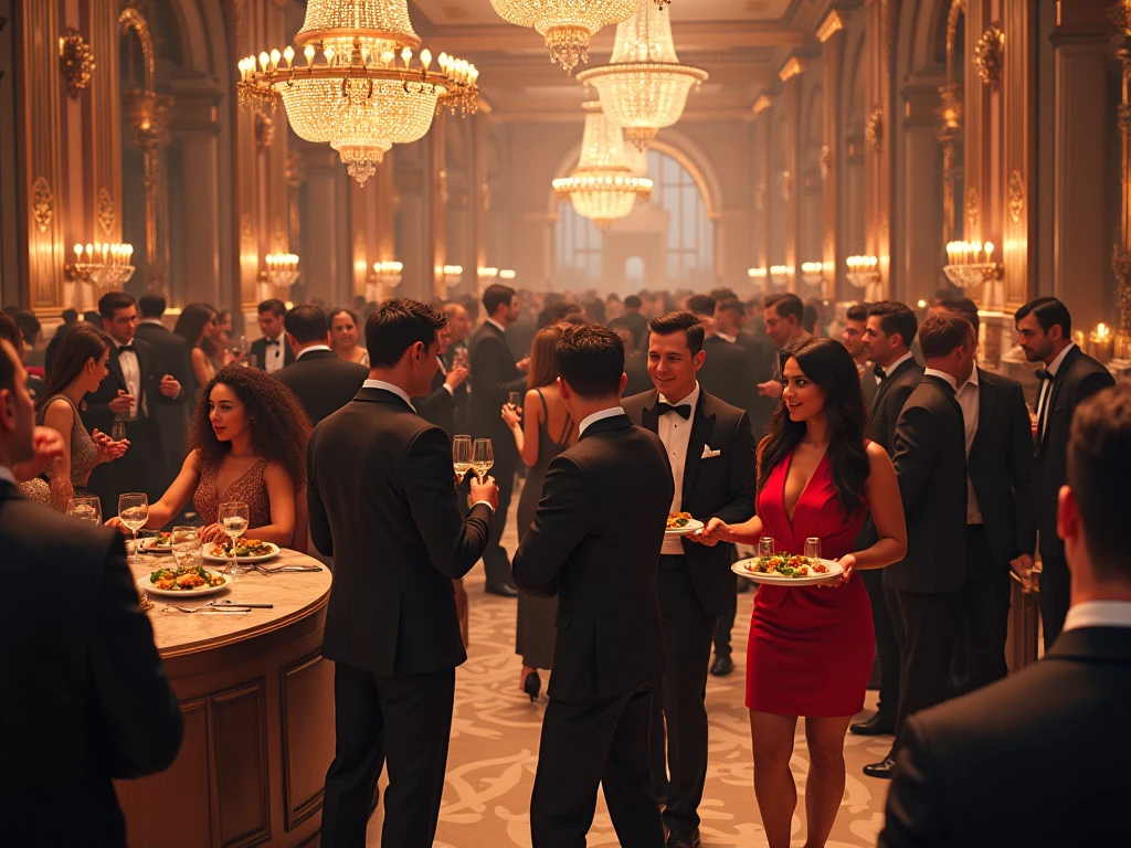 Elegant social gathering with networking and entertainment